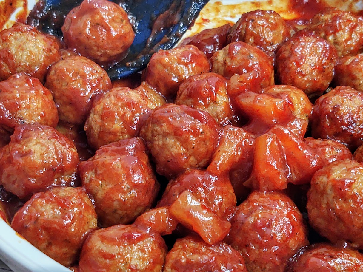 Sweet and Spicy Baked Meatballs