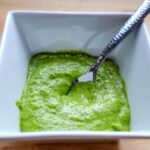 a bowl of freshly made Fresh and Super Easy, Alkaline Herby Creamy Dressing